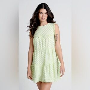 Modcloth Day Tripping on Eyelet Flower Fields Trapeze Dress